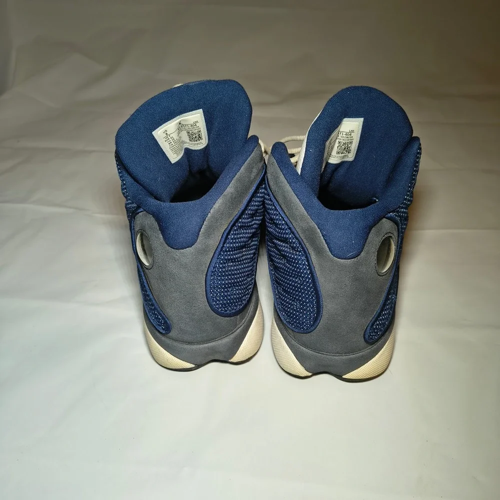 Nike Air Jordan 13 Retro Flint Navy Blue White Grey 414571-404 Mens Size 8